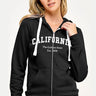 Reflex - California Embroidery Fleece Zip-Up Hoodie Jacket - JK508 - Black