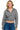 Reflex - Fleece Crop Zip-Up Hoodie with California Embroidery - JK898 - Heather Grey
