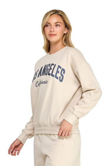 Reflex - Los Angeles California Fleece Relaxed Fit Sweatshirt - T2043-SaltTree