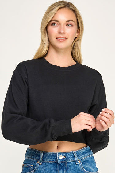 Reflex - Basic Fleece Cropped Sweatshirt - T2055-SaltTree