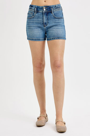 Risen Jeans - High Rise Bow Detailed Shorts (3.5" Inseam) - RDS6378