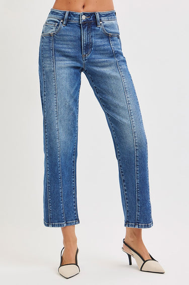 Risen Jeans - High Rise Crop Straight Jeans (27" Inseam) - PSC21394