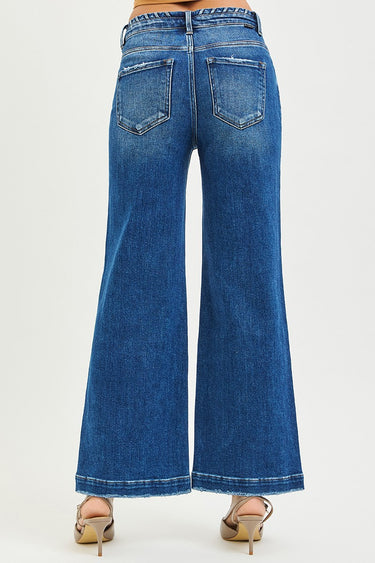 Risen - High Rise Waistband Seam Wide Jeans (29" Inseam) - PWA21628