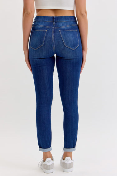 Cello Jeans - Mid Rise Pull-On Crop Skinny (27" Inseam) - AB76535-SaltTree