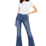 Cello Jeans - Women's Medium Wash Flared Jegging - High Stretch Pull-On Denim (30" Inseam) - AB35324-30-SaltTree