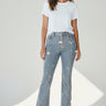 Daisy - Rhinestone High-Waisted Flare Jeans (32" Inseam) - DP2508049CC-SaltTree