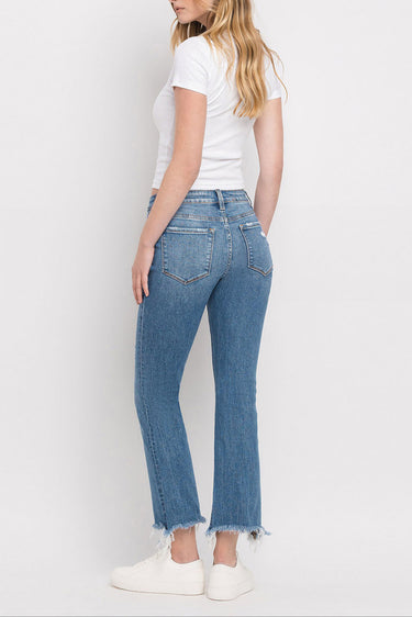 Flying Monkey - Quince Mid Rise Distressed Hem Ankle Bootcut Jeans (28" Inseam) - F5011-SaltTree