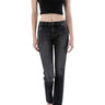Flying Monkey - Mid Rise Cropped Slim Straight Jeans with Slight Distressing (28" Inseam) - F5236-SaltTree
