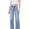 Flying Monkey - High Rise Wide Leg Lightly Distressed Raw Hem Jeans (32" Inseam) - F6320-SaltTree
