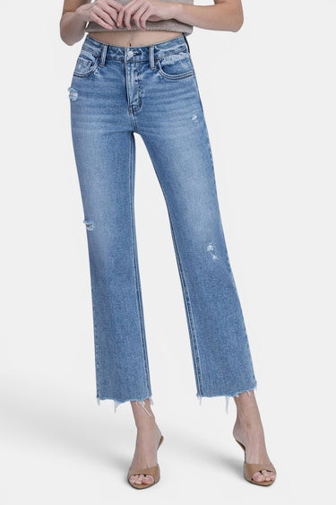 Flying Monkey - Distressed Ankle Straight Jeans (28" Inseam) - F6322