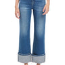 Flying Monkey - 90's Vintage Super High Rise Flare Jeans with 5" Cuffed Hem (28" Inseam) - F5827-SaltTree
