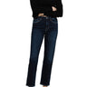 Flying Monkey - High Rise Cropped Straight Leg Jeans In Dark Indigo (28" Inseam) - BY4446A-SaltTree