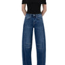 Flying Monkey - High Rise Dark Wash Barrel Leg Jeans (27.5" Inseam) - F5768D-SaltTree