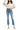 Flying Monkey - High Rise Kick Flare Jeans with Uneven Distressed Hem (27" Inseam) - F5120-SaltTree