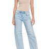 Flying Monkey - High Rise Light Wash Barrel Leg Jeans (27.5" Inseam) - F5768LT-SaltTree