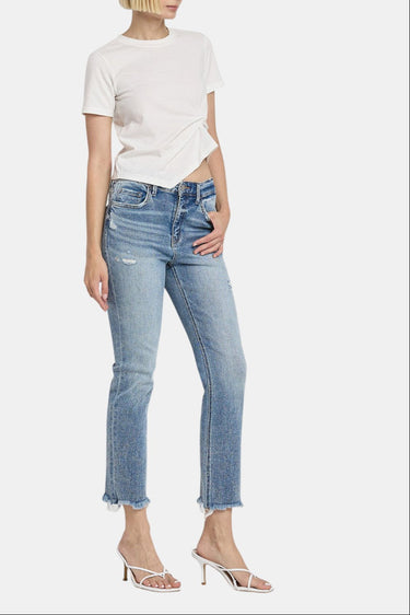 Flying Monkey - High Rise Slim Straight Jeans (27" Inseam) - F5160 - Final Sale-SaltTree