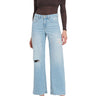 Flying Monkey - High Rise Wide Leg Jeans with Distressed Detail (28" Ankle Length) - F5712-SaltTree