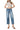 Flying Monkey - High Rise Wide Leg Jeans with Distressed Hem (27" Ankle Length) - F5204-SaltTree