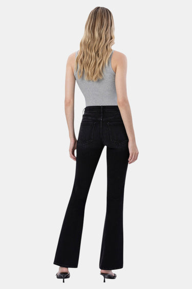 Flying Monkey - Mid-Rise Bootcut Jeans in Sleek Vintage Black (32" Inseam) - F5291-SaltTree