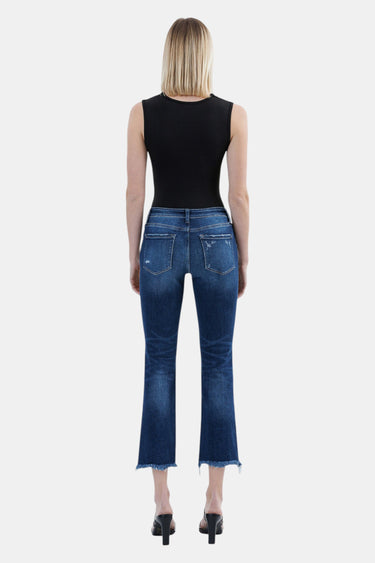 Flying Monkey - Stunned Low Rise Slim Straight Jeans with Uneven Raw Hem (27" Inseam) - F5340-SaltTree