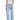 SaltTree light wash denim jeans with a super high rise, long barrel leg, and finished hem. Model wears size 3/26.