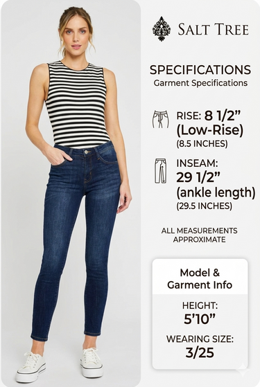 Kancan - Mid Rise Skinny Jeans Medium Wash (29.5" Inseam) - KC7092 - Final Sale