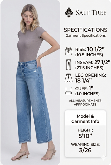 Flying Monkey - High Rise Cuffed Barrel Jeans (27.5" Inseam) - F9118