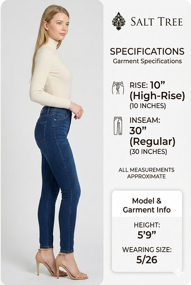 Kancan - Women's High Rise Button Fly Distressed Super Skinny Jeans - kc7113