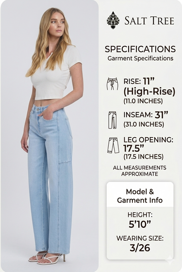 Flying Monkey - Super High Rise Long Barrel Jeans (31" Inseam) - F5822