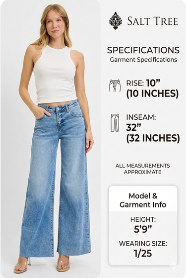 Risen Jeans - Tummy Control Palazzo Jeans (32" Inseam) - PWA21114