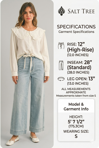 MIOU MUSE - High Rise Lightweight Wide Leg Denim Pants - P4880