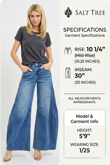 Risen Jeans - Slouchy Barrel Curvy Sideseam Jeans (30" Inseam) - PG21597 - Final Sale