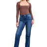 Judy Blue - Aubrey High Rise Side Seam Detail Straight Jeans (29" Inseam) - 82629-SaltTree