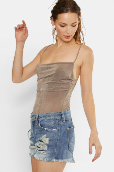 Kancan Gizelle Mid Rise Distressed Shorts - KC8377