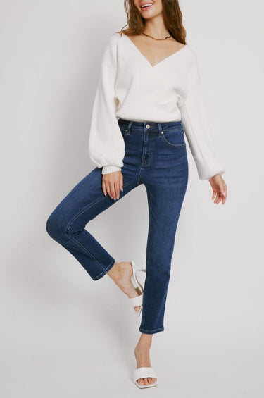 Kancan - Adaline High-Rise Slim Straight Jeans (28.5" Inseam) - KC11252-SaltTree