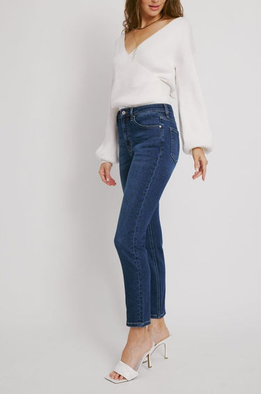 Kancan - Adaline High-Rise Slim Straight Jeans (28.5" Inseam) - KC11252-SaltTree