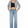 Kancan - Alma Essentials Mid Rise Wide Leg Trouser (32" Inseam) - KC20109M-SaltTree
