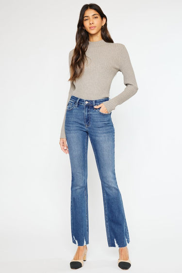 Kancan - Brenda High-Rise Bootcut Jeans (31.5" Inseam) - KC11259-SaltTree