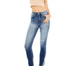 Kancan - Geneva High-Rise Ankle Skinny Jeans with Slit Raw Hem (27" Inseam) - KC9167QM-NV-SaltTree
