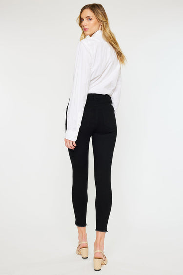 Kancan - Hadlee High-Rise Skinny Jeans with Frayed Split Hem (26.5" Inseam) - KC8604-NV-SaltTree