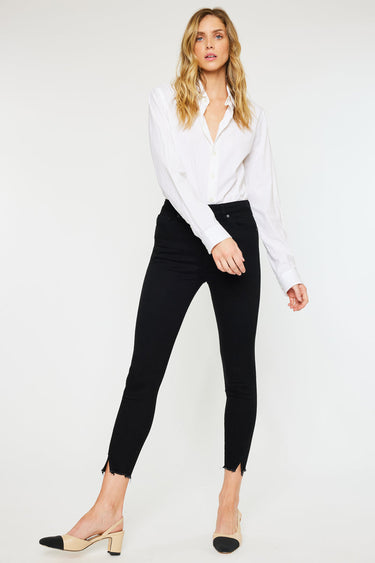 Kancan - Hadlee High-Rise Skinny Jeans with Frayed Split Hem (26.5" Inseam) - KC8604-NV-SaltTree