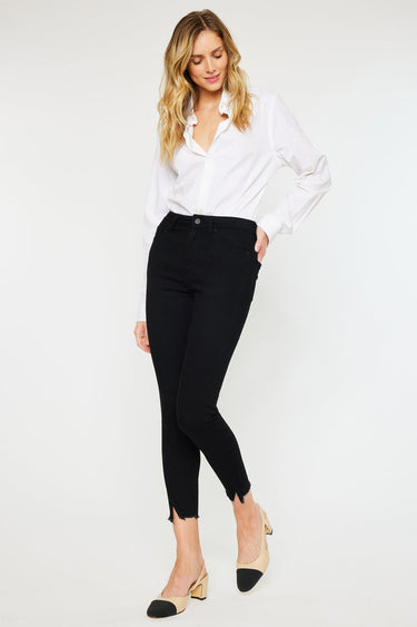 Kancan - Hadlee High-Rise Skinny Jeans with Frayed Split Hem (26.5" Inseam) - KC8604-NV-SaltTree