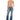 SaltTree Kancan dark wash low rise ankle flare jeans with uneven frayed hem and light distressing. Cotton blend.
