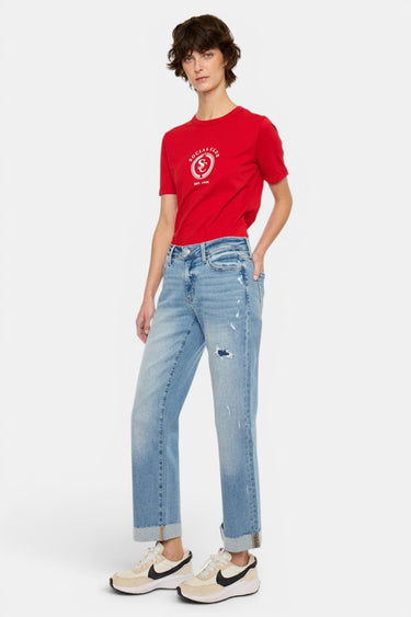 Kancan - Mid Rise Crop Straight Jeans (26.5" Inseam) - KC20125M
