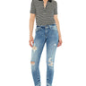 Kancan - Mid-Rise Fringe Ankle Skinny Jeans (27" Inseam) - kc6204 ST - Final Sale-SaltTree