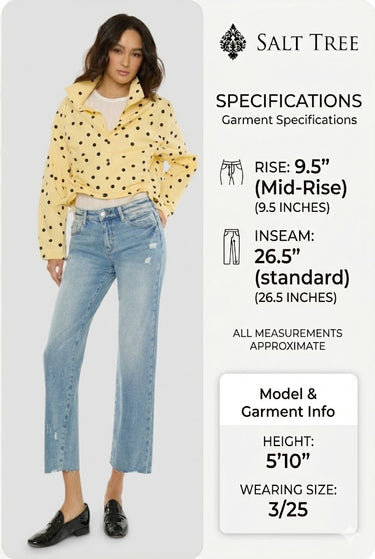 Kancan - Mid Rise True Straight Jeans (26.5" Inseam) - KC20121MD