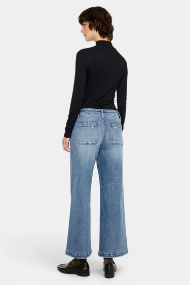 Kancan - Mid Rise Wide Leg Ankle Jeans (27" Inseam) - KC20126MD