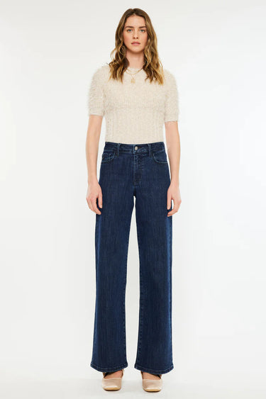 Kancan - Norie High-Rise Wide-Leg Jeans (31" Inseam) - KC20089D-SaltTree