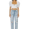 Kancan - Oceane High-Rise Slim Straight Jeans with Paint Splatter and Frayed Hem (28" Inseam) - KC8708M ST-SaltTree