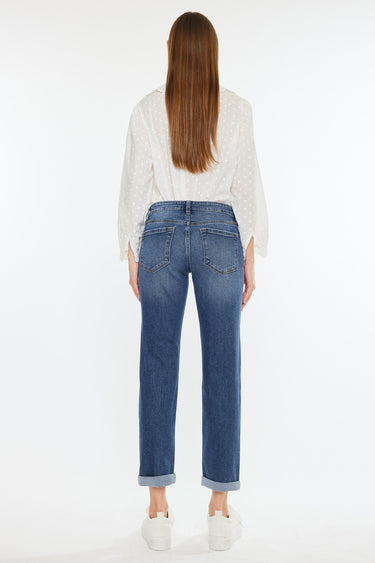 Kancan - Pamela Mid-Rise Slim Straight Jeans (27" Inseam) - KC20055D-SaltTree